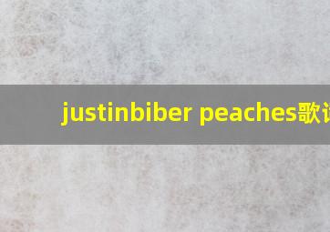 justinbiber peaches歌词